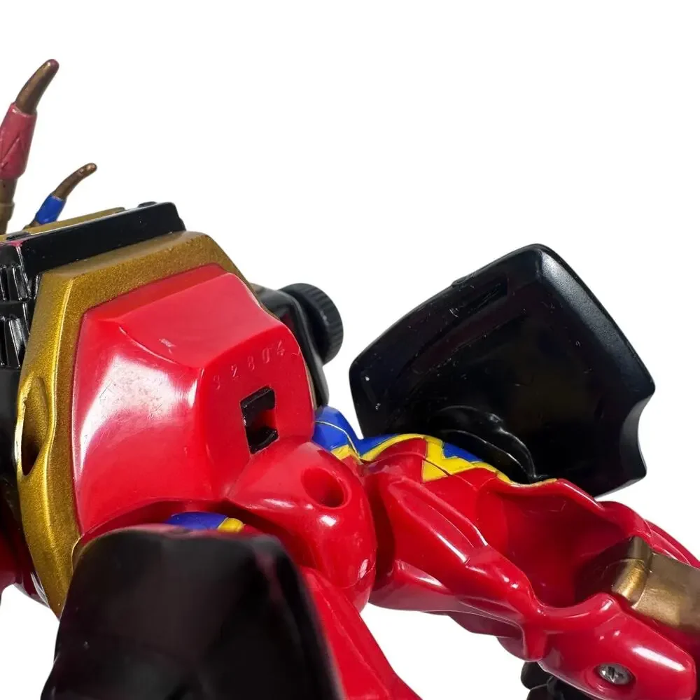 2003 Bandai Power Rangers Dino Thunder Red Ranger Triceratops Action Figure 7.5